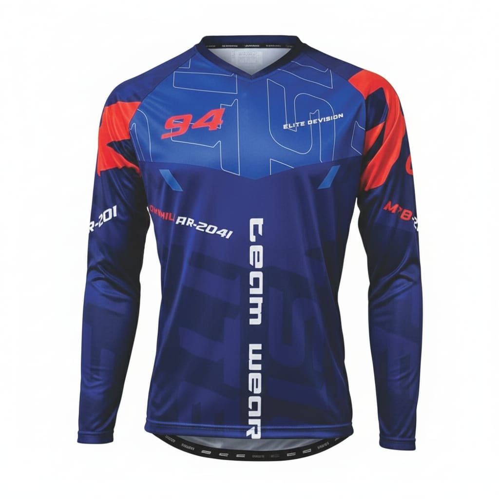 Maglia downhill manica lunga – completo MTB personalizzato My Team Kit