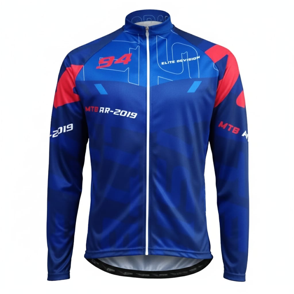 Maglia MTB con zip intera – completo MTB personalizzato My Team Kit