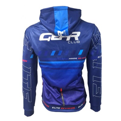 Custom Club Cycling Hoodie – detail view